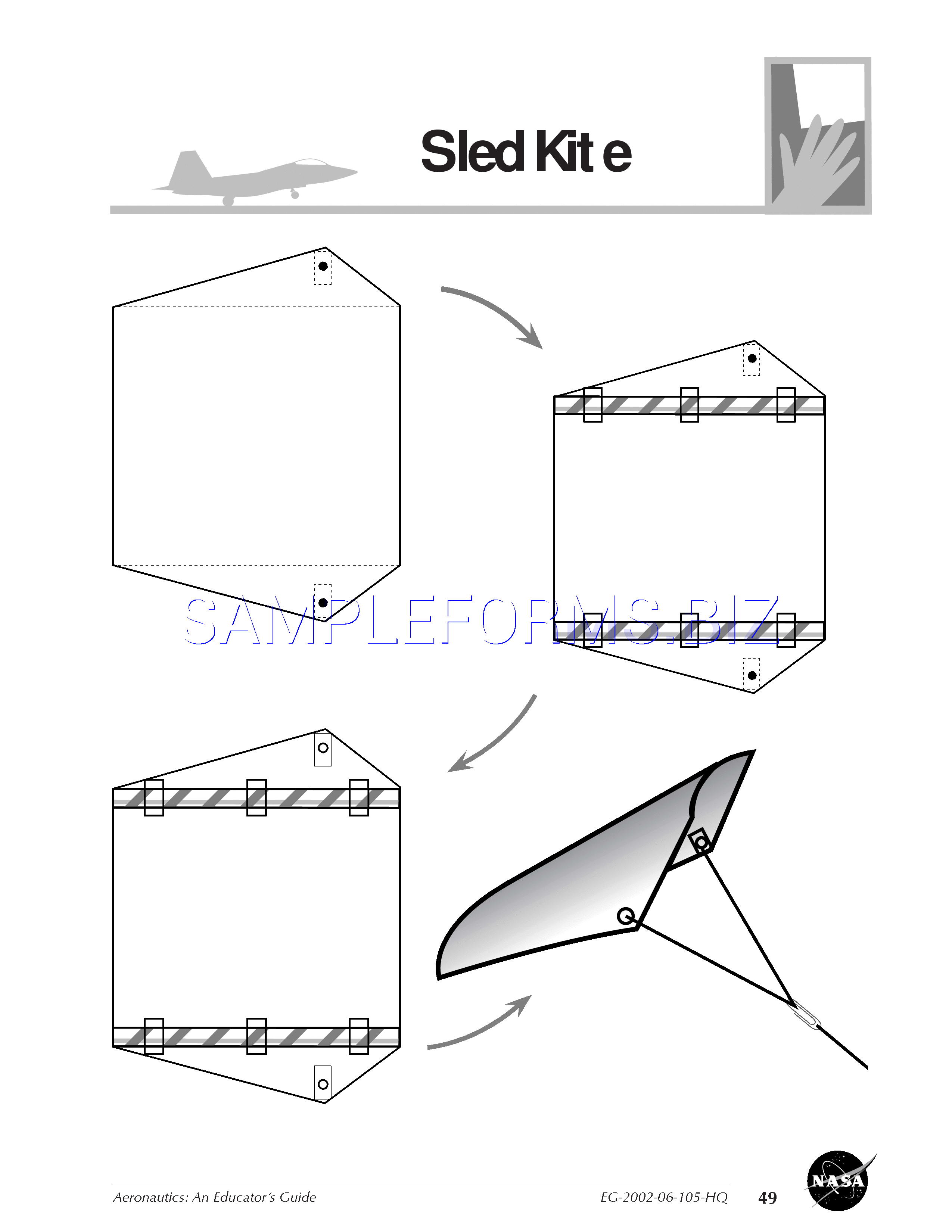 Preview free downloadable Sled Kite Template in PDF (page 6)